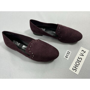 Womans Brash Slipon Loafers 7 W Purple Stud Accents NWOT